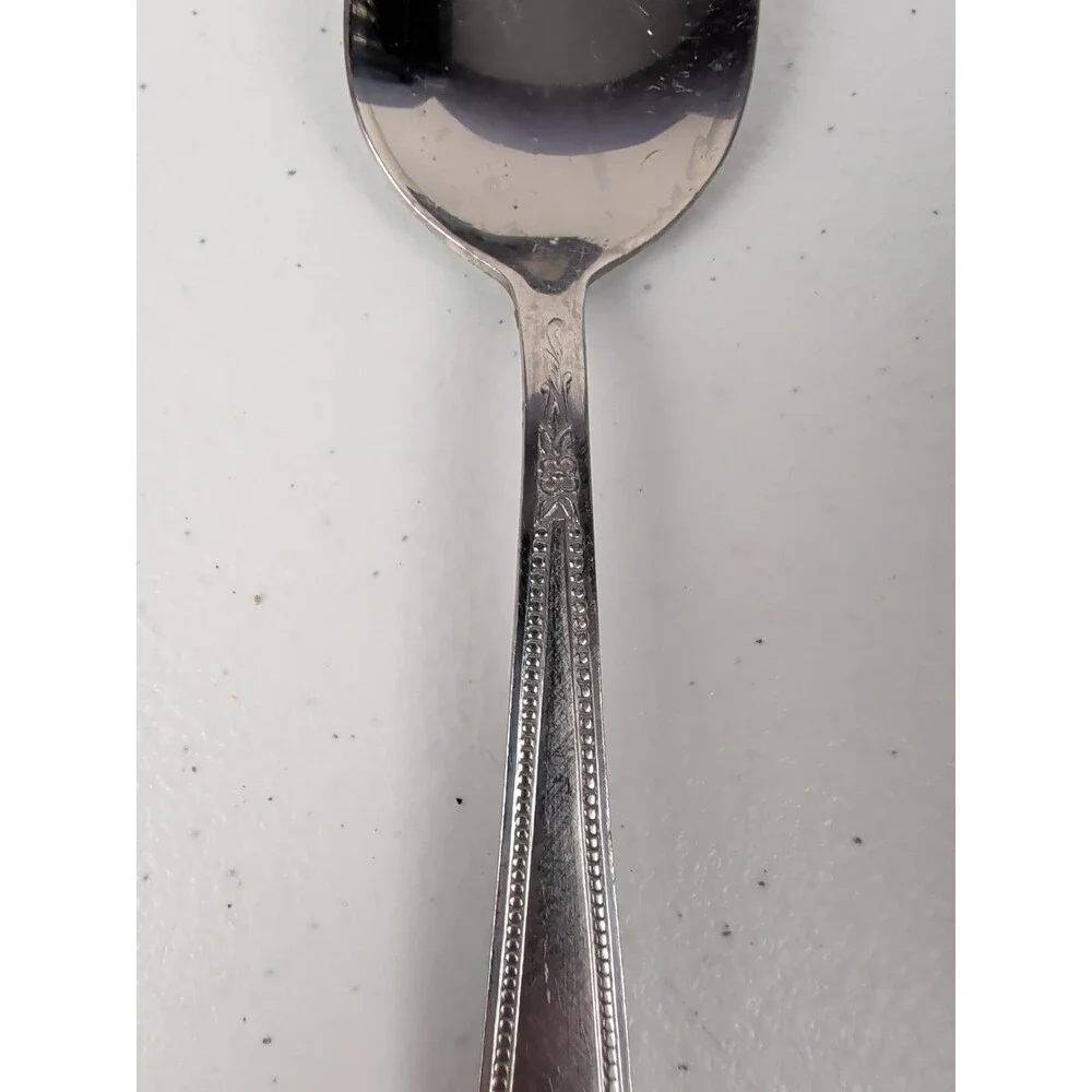 Oneida Rogers NEEDLEPOINT/BEADED ARTISTRY Table / Serving Spoon Stainless
